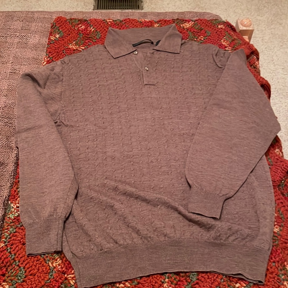 Metropolitan View mens large knit wool sweater